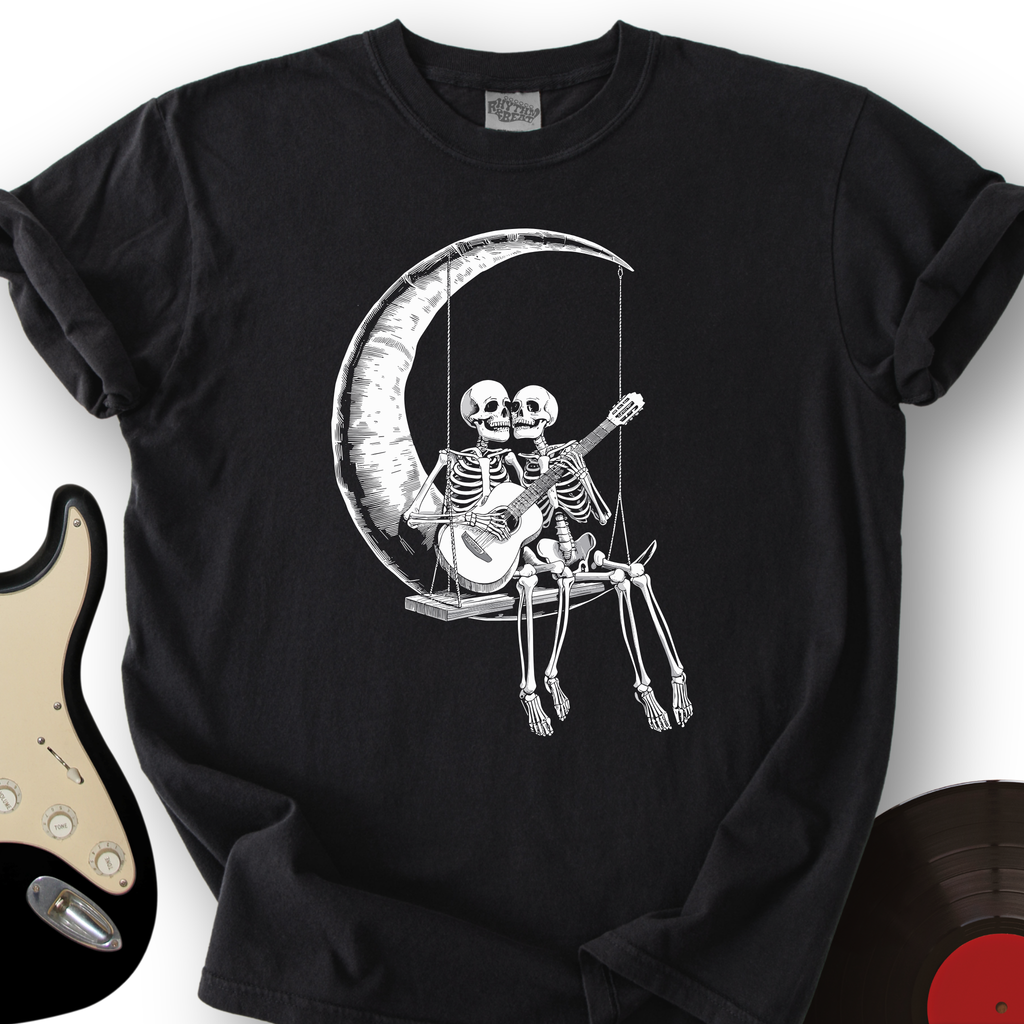 Skeleton Serenade on the Moon T-Shirt product image 5