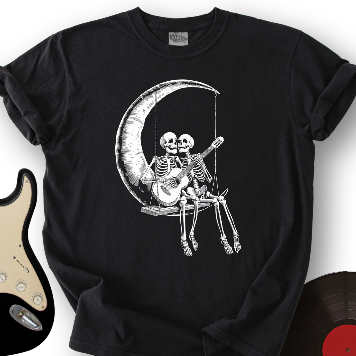 Skeleton Serenade on the Moon T-Shirt product image 5