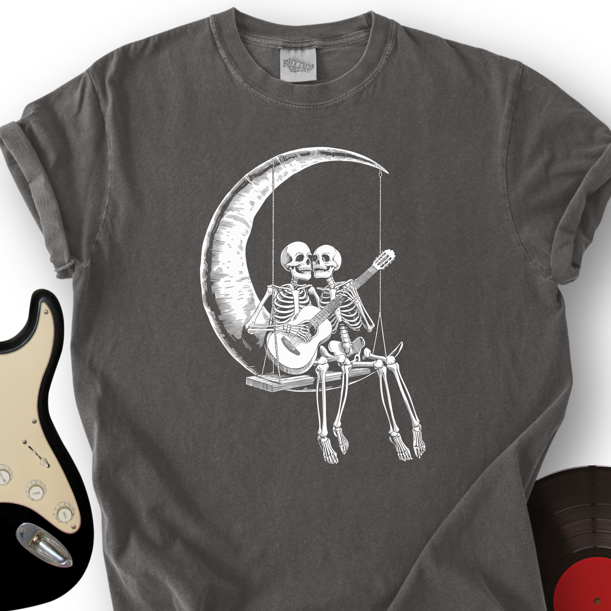 Skeleton Serenade on the Moon T-Shirt product image 1