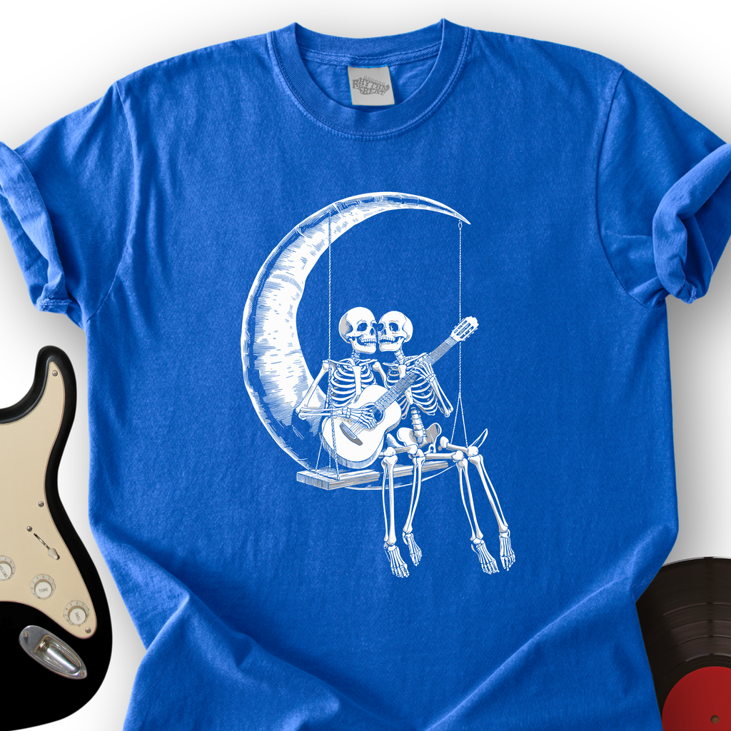 Skeleton Serenade on the Moon T-Shirt product image 4