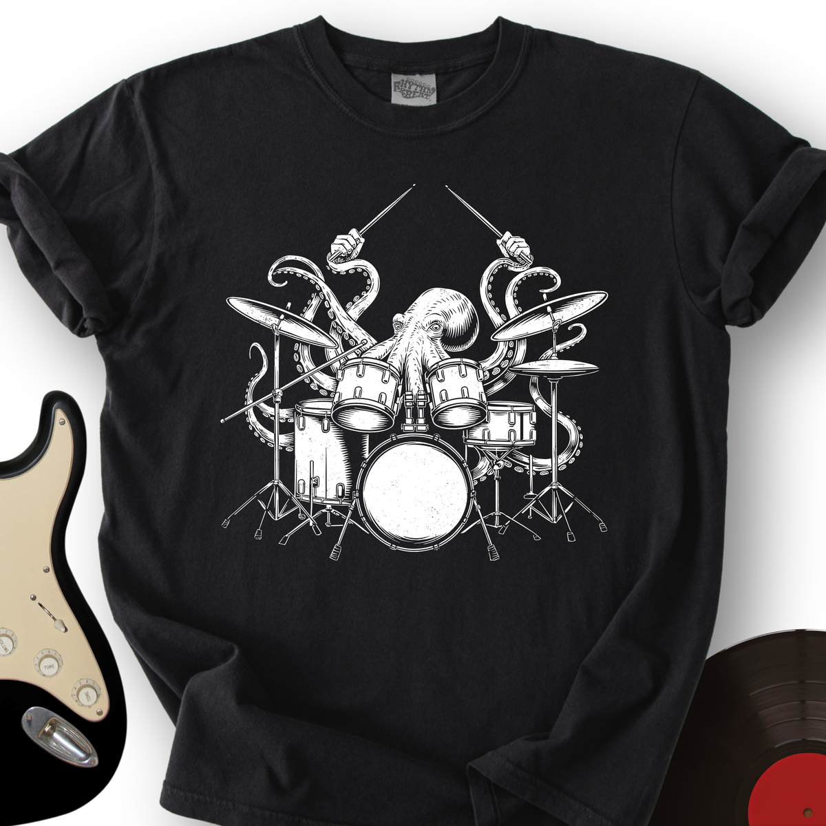 Octopus Playing a Drum T-Shirt product image 4