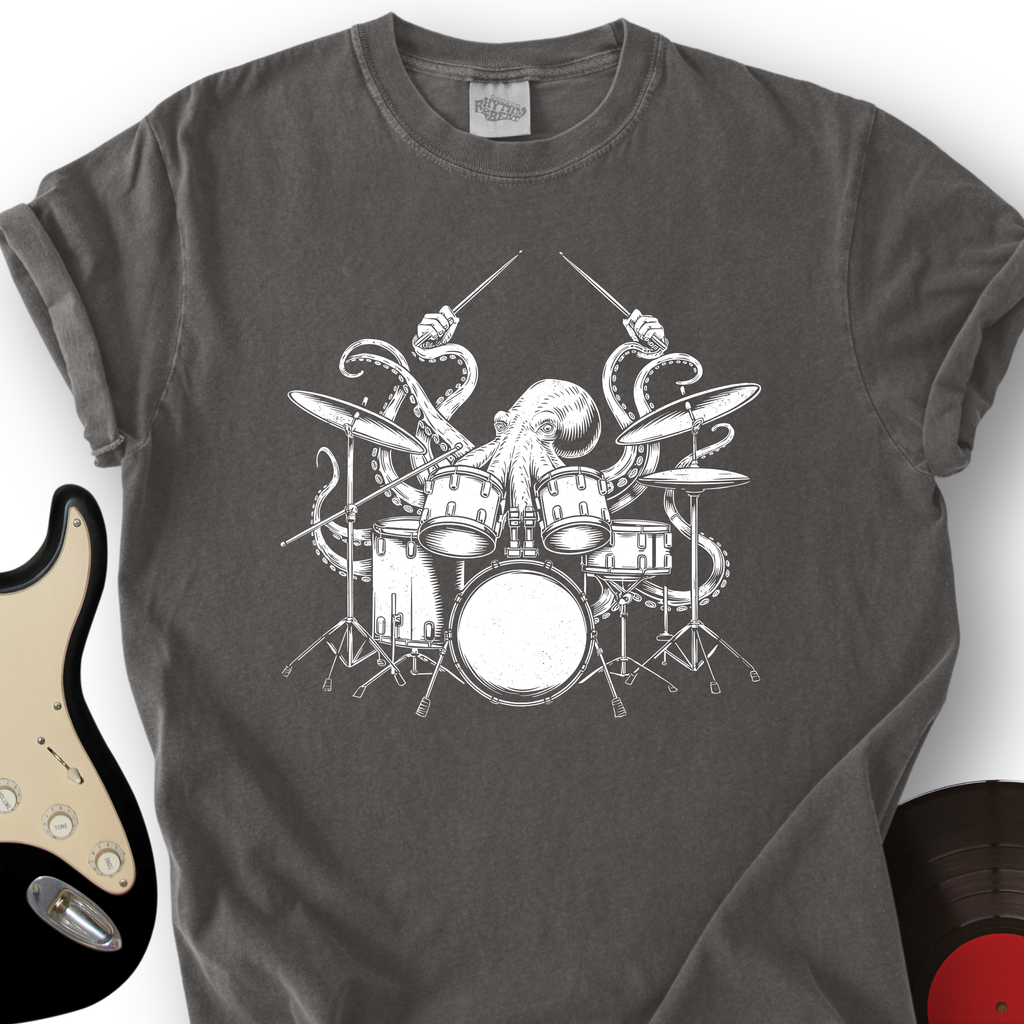 Octopus Playing a Drum T-Shirt product image 2
