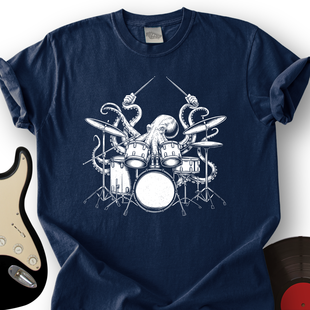 Octopus Playing a Drum T-Shirt product image 1