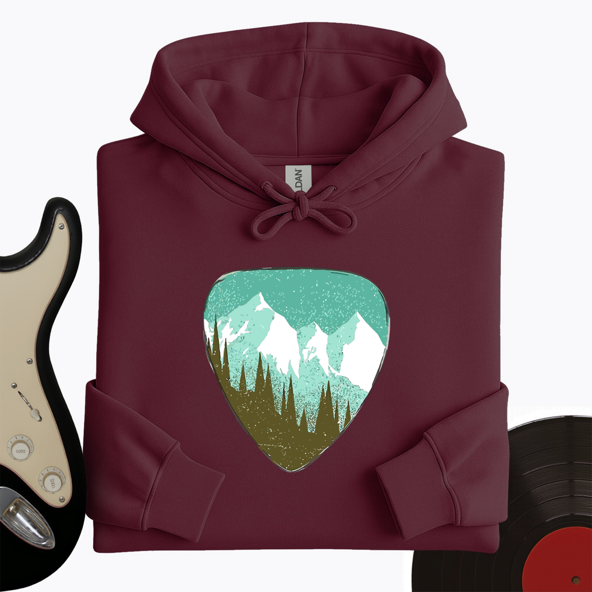Mountain Guitar Pick Hoodie product image 3