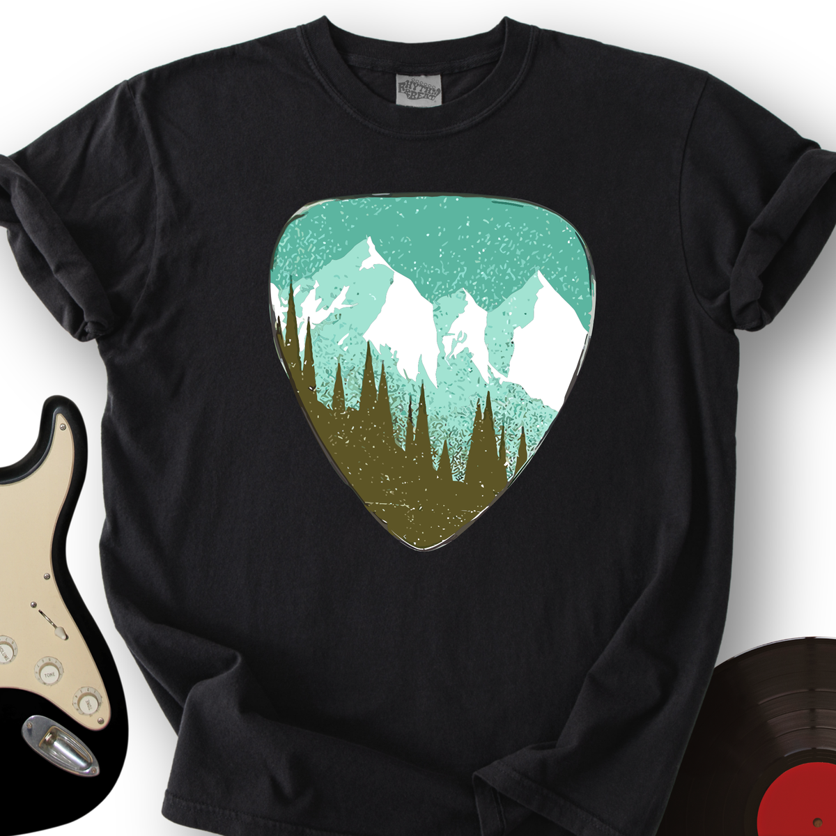 Mountain Guitar Pick T-Shirt product image 7