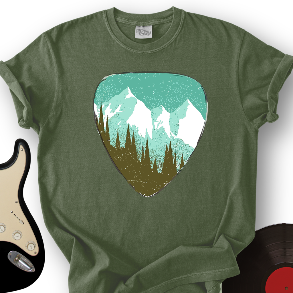 Mountain Guitar Pick T-Shirt product image 6