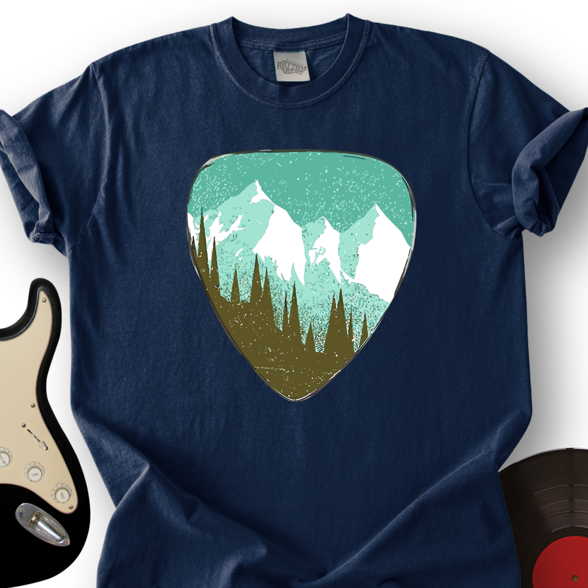 Mountain Guitar Pick T-Shirt product image 2