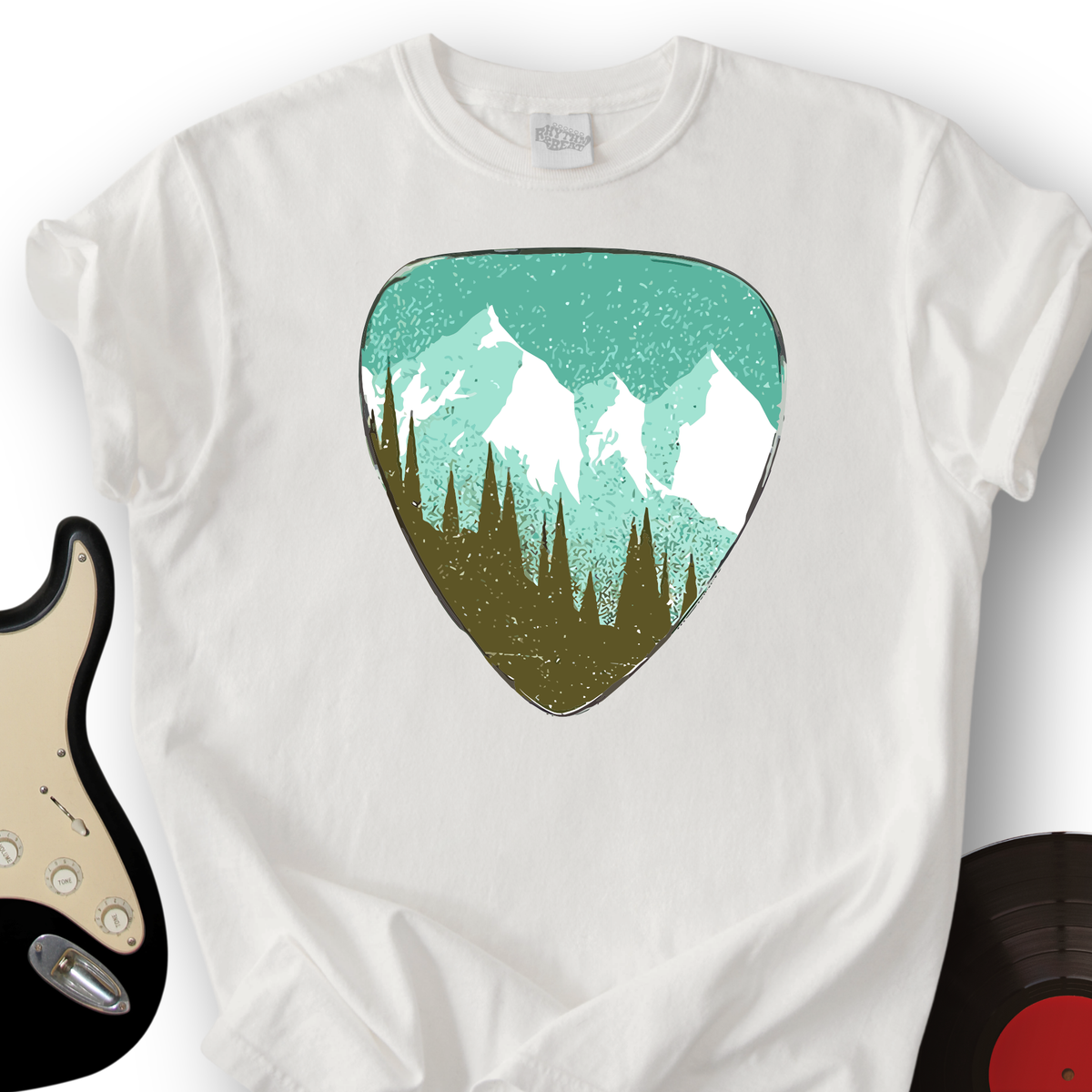 Mountain Guitar Pick T-Shirt product image 5