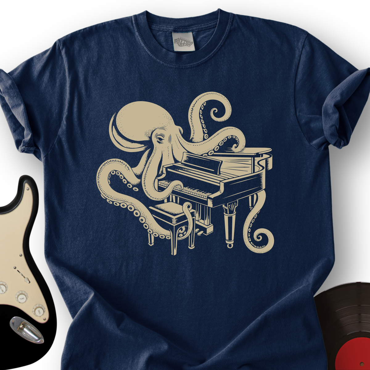 Octopus Pianist T-Shirt product image 3