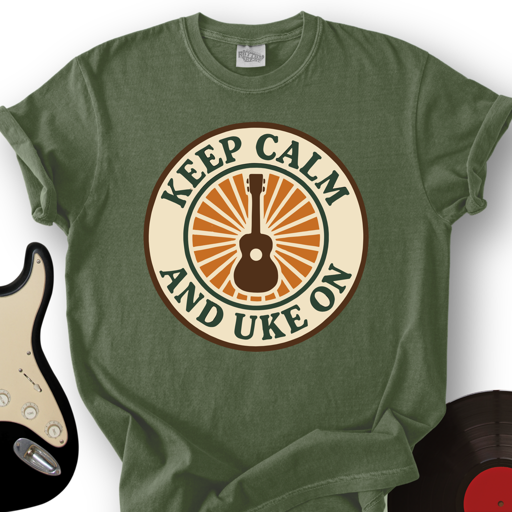 Keep Calm & Uke On T-Shirt product image 1