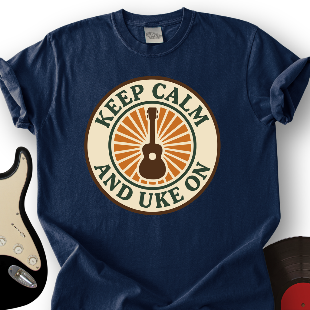 Keep Calm & Uke On T-Shirt product image 3