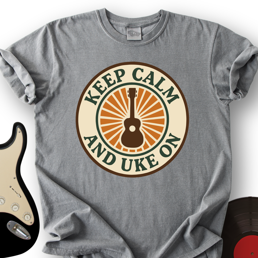 Keep Calm & Uke On T-Shirt product image 5