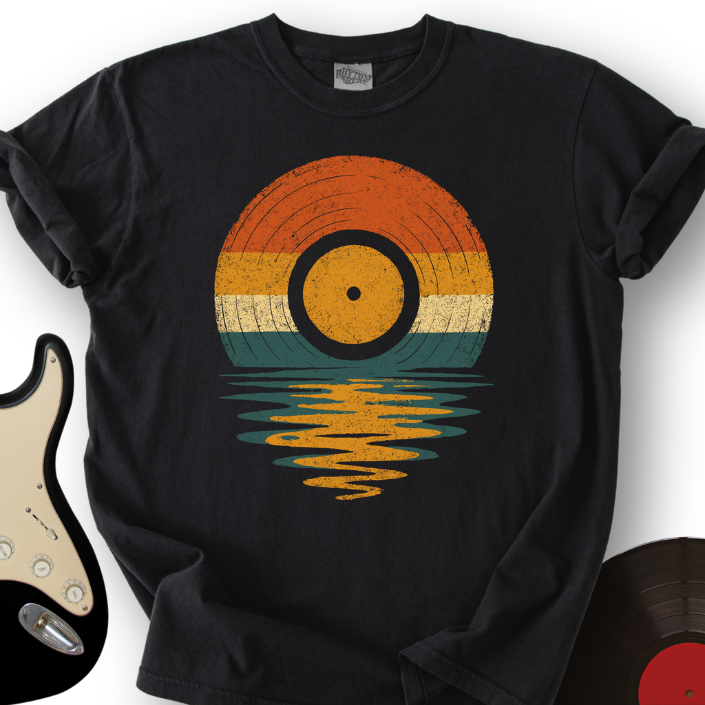 Retro Vinyl Sunset T-Shirt product image 1