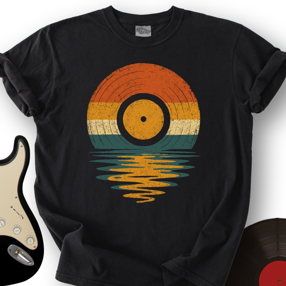 Retro Vinyl Sunset T-Shirt product image 1