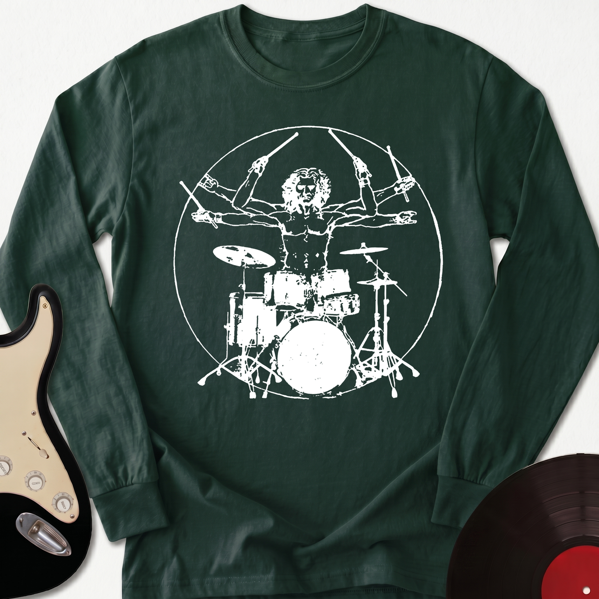 Vitruvian Drummer Long Sleeve
