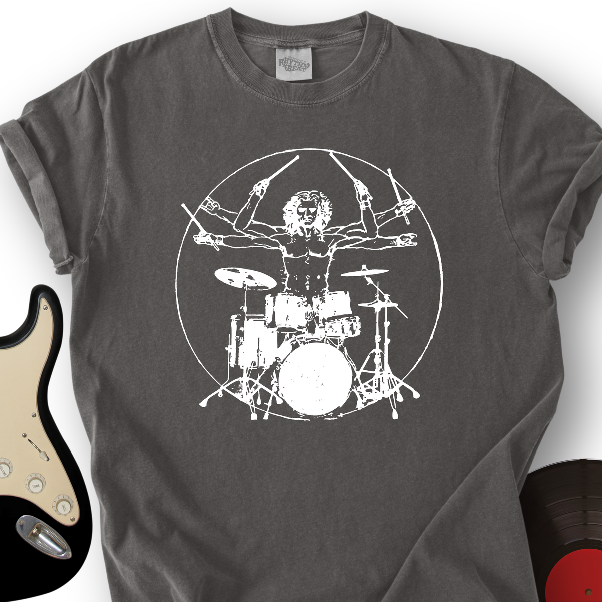 Vitruvian Drummer T-Shirt product image 2