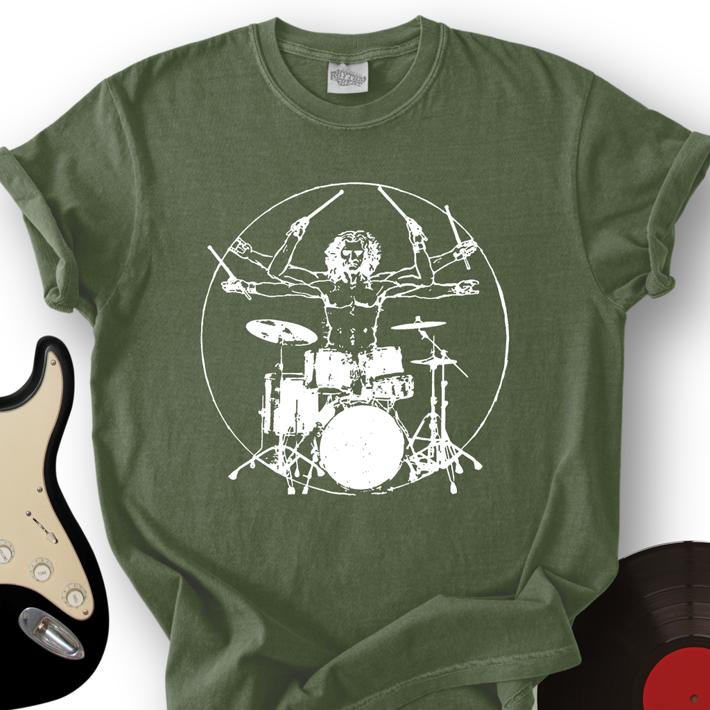Vitruvian Drummer T-Shirt product image 5