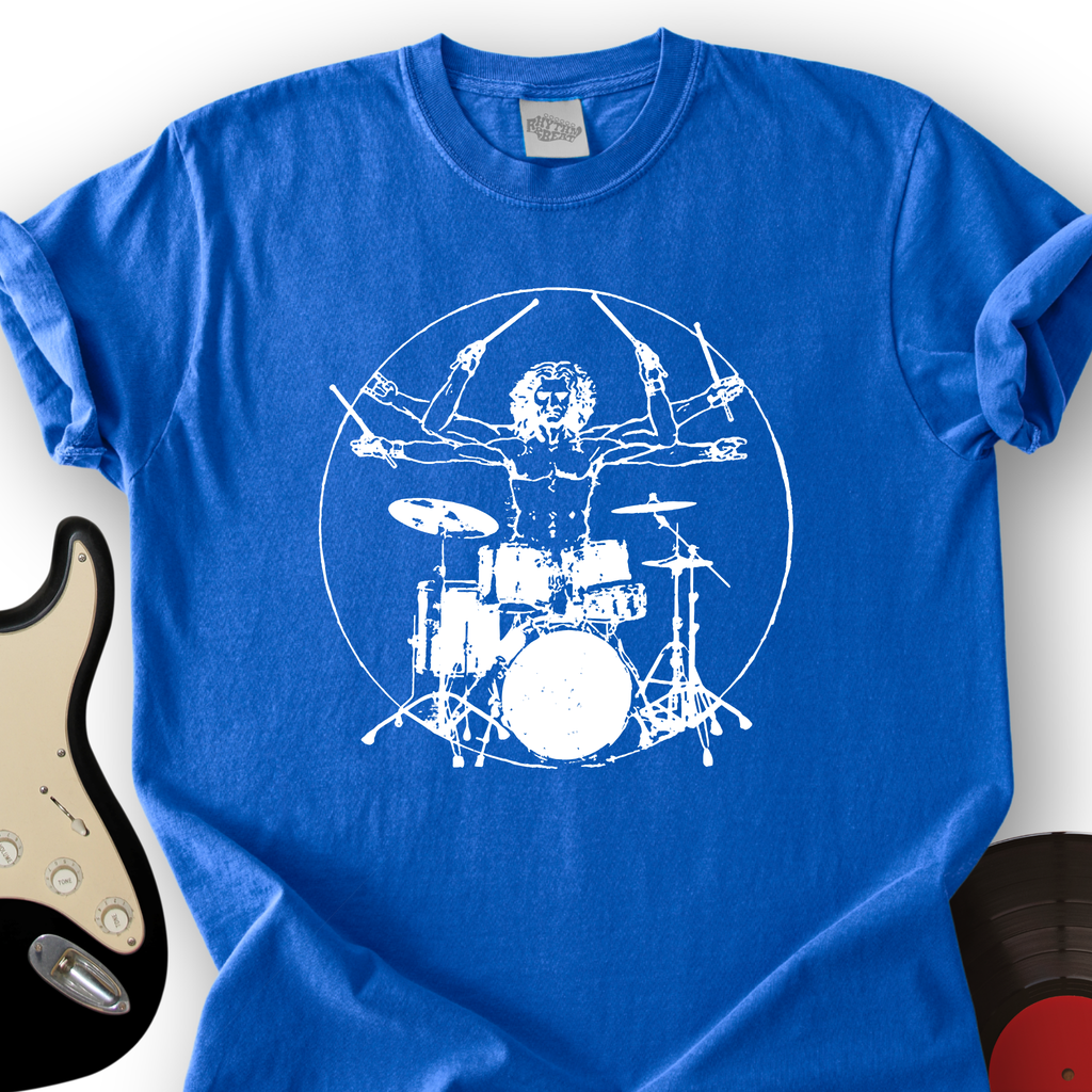 Vitruvian Drummer T-Shirt product image 3