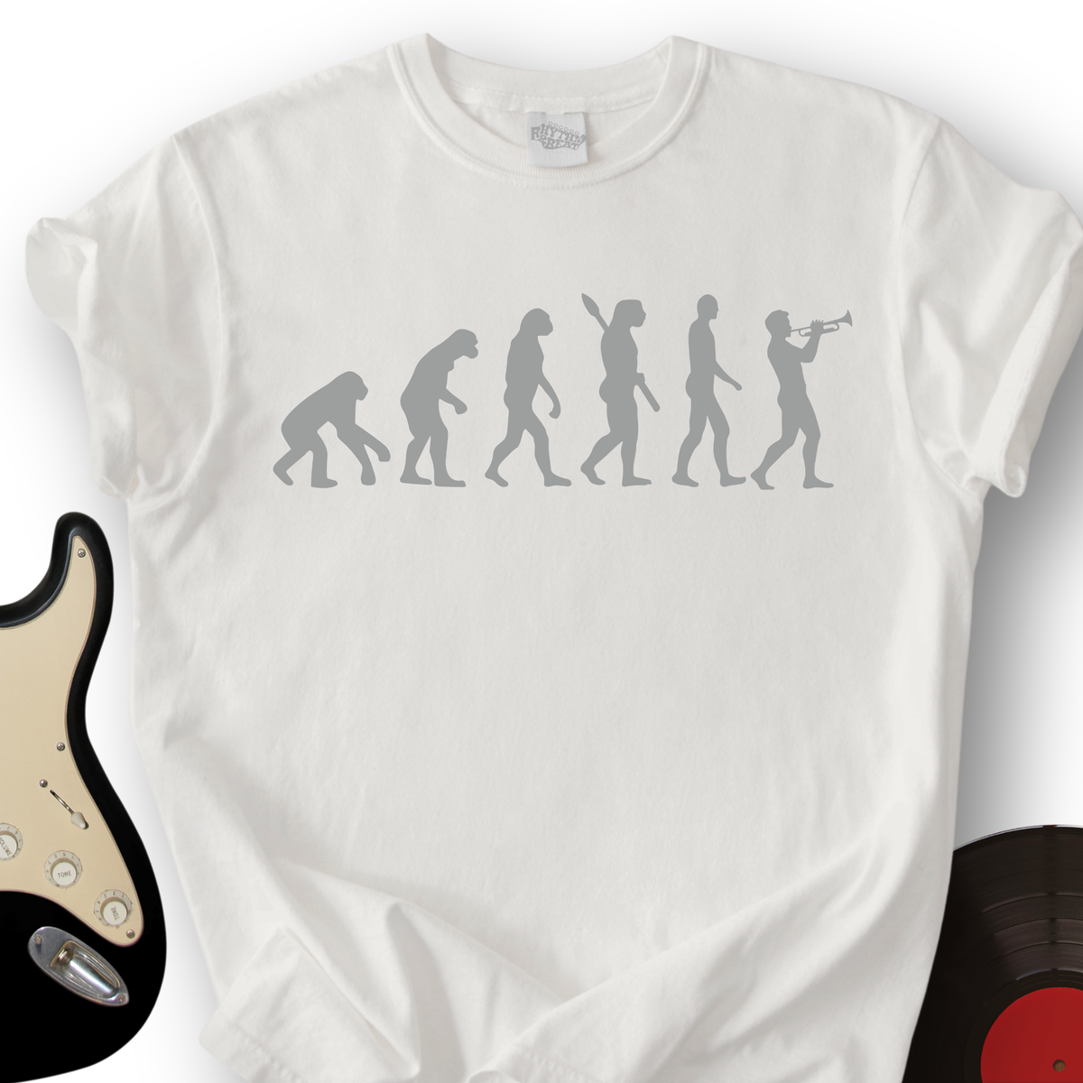 Evolution of Trumpet Musician T-Shirt product image 4