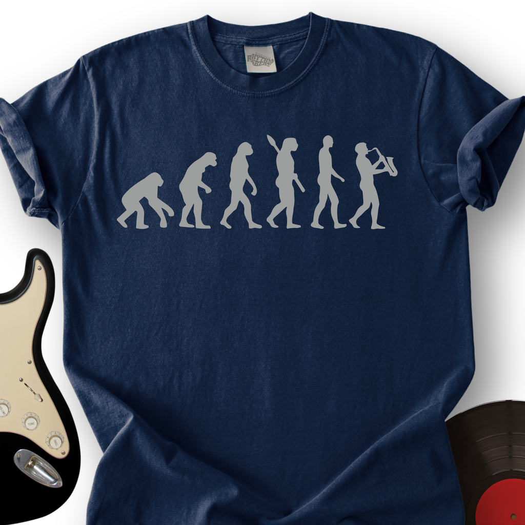 Evolution of Sax Musician T-Shirt product image 3