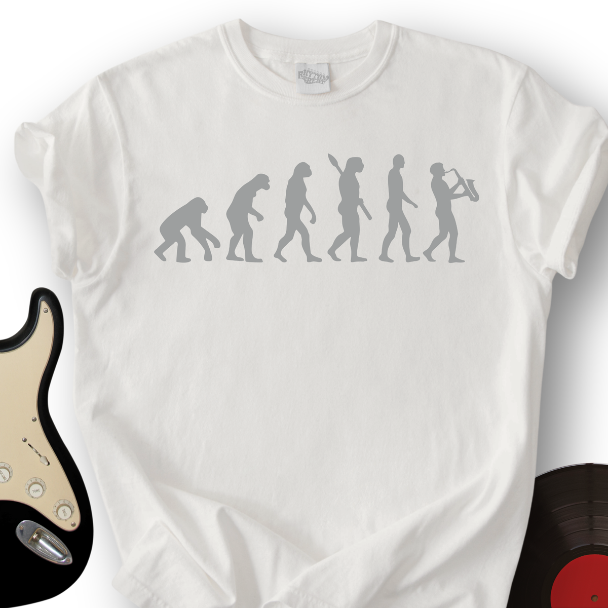 Evolution of Sax Musician T-Shirt product image 5