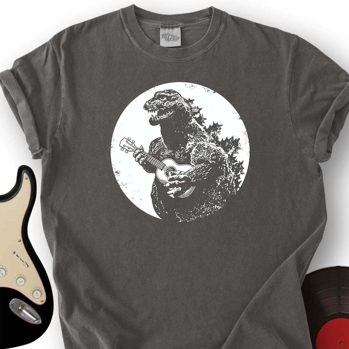 Dinosaur Playing Ukulele T-Shirt product image 2