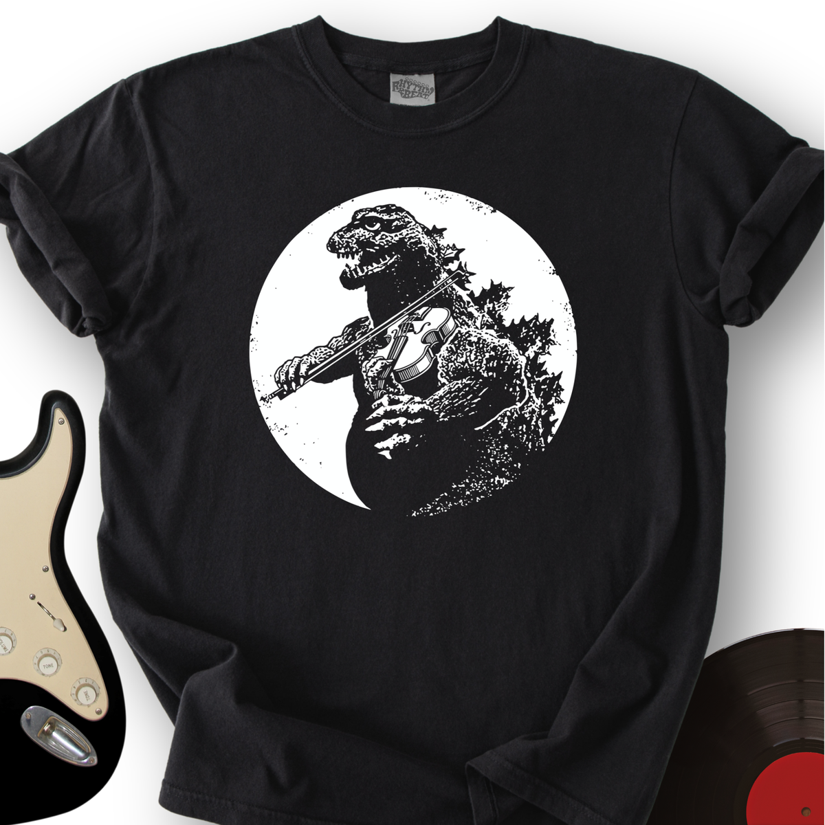 Dinosaur Playing Violin T-Shirt product image 4