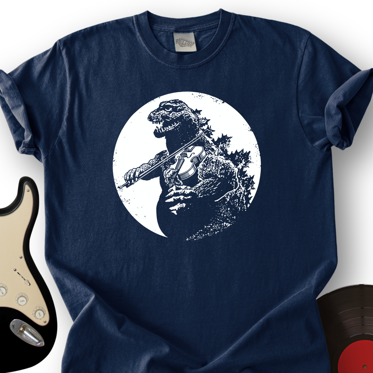 Dinosaur Playing Violin T-Shirt product image 2