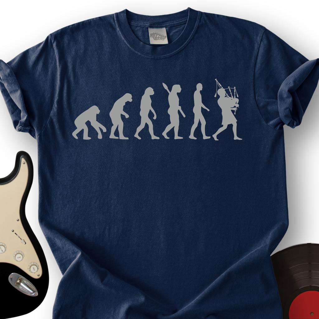 Evolution with Bagpipe T-Shirt product image 1