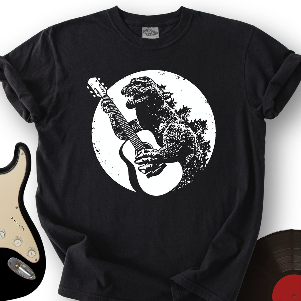 Dinosaur Playing Guitar T-Shirt product image 5