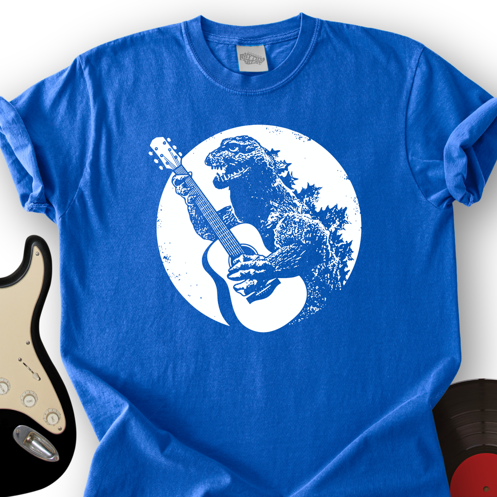 Dinosaur Playing Guitar T-Shirt product image 4