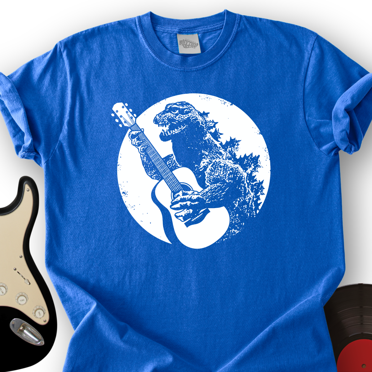 Dinosaur Playing Guitar T-Shirt product image 4