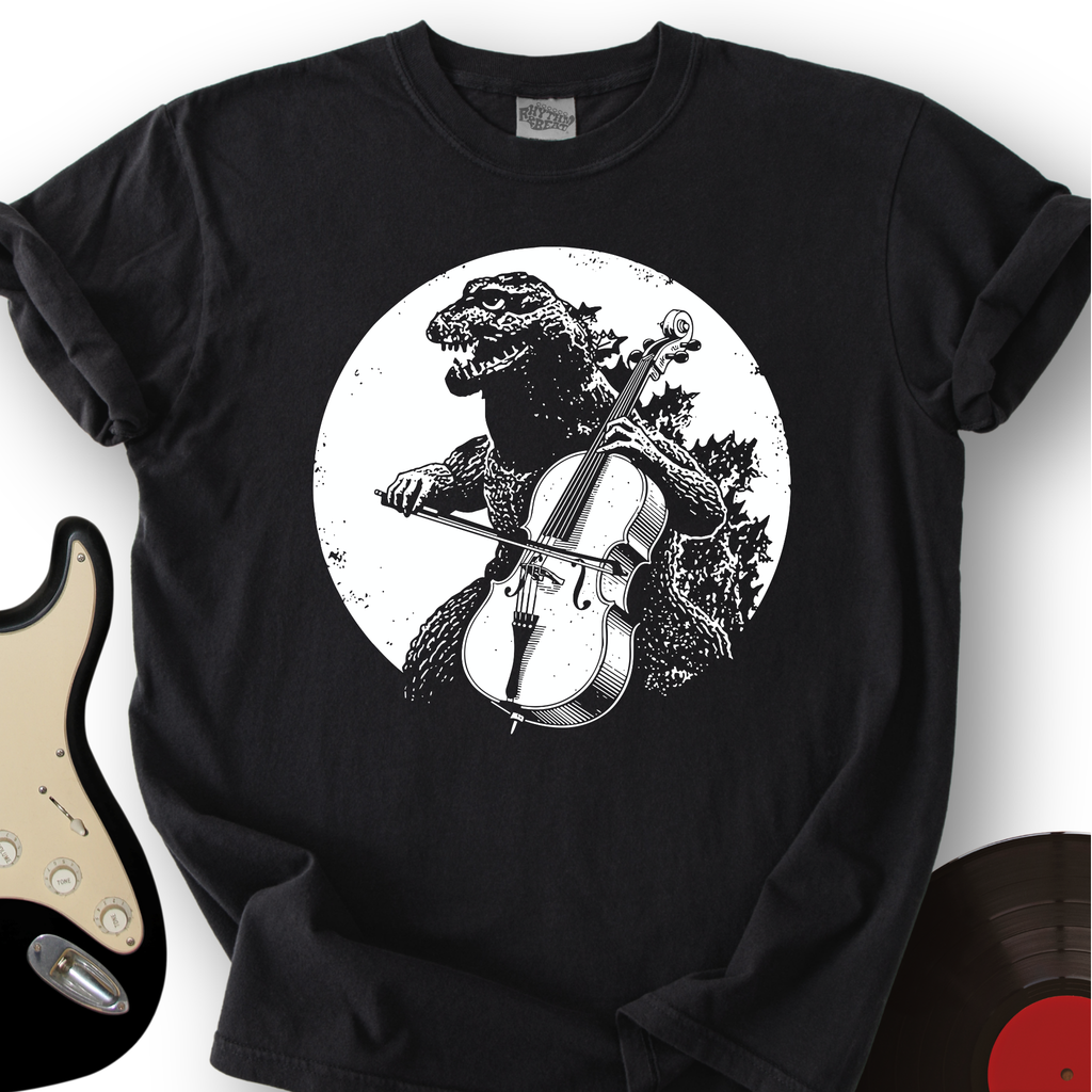 Dinosaur Playing Cello T-Shirt product image 4
