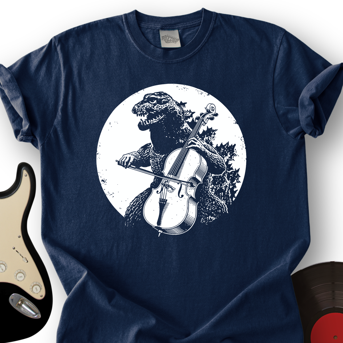 Dinosaur Playing Cello T-Shirt product image 2