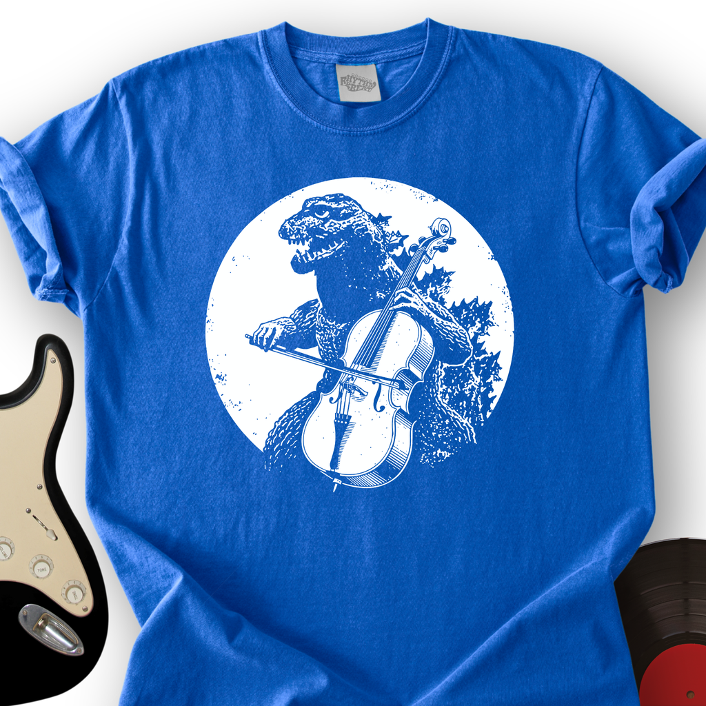 Dinosaur Playing Cello T-Shirt product image 3