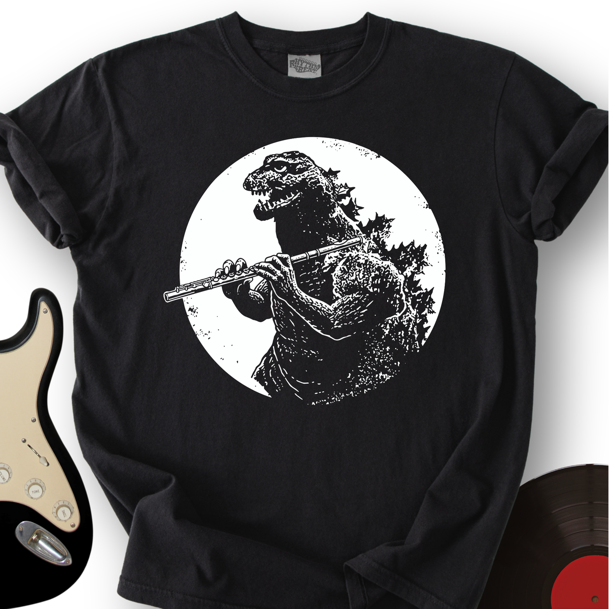 Dinosaur Playing Flute T-Shirt product image 4