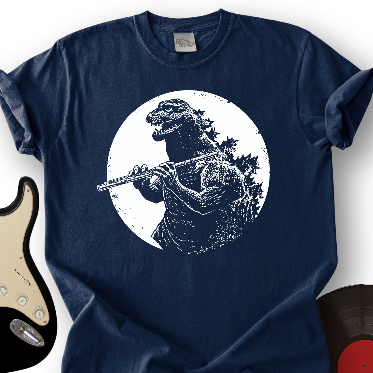 Dinosaur Playing Flute T-Shirt product image 1