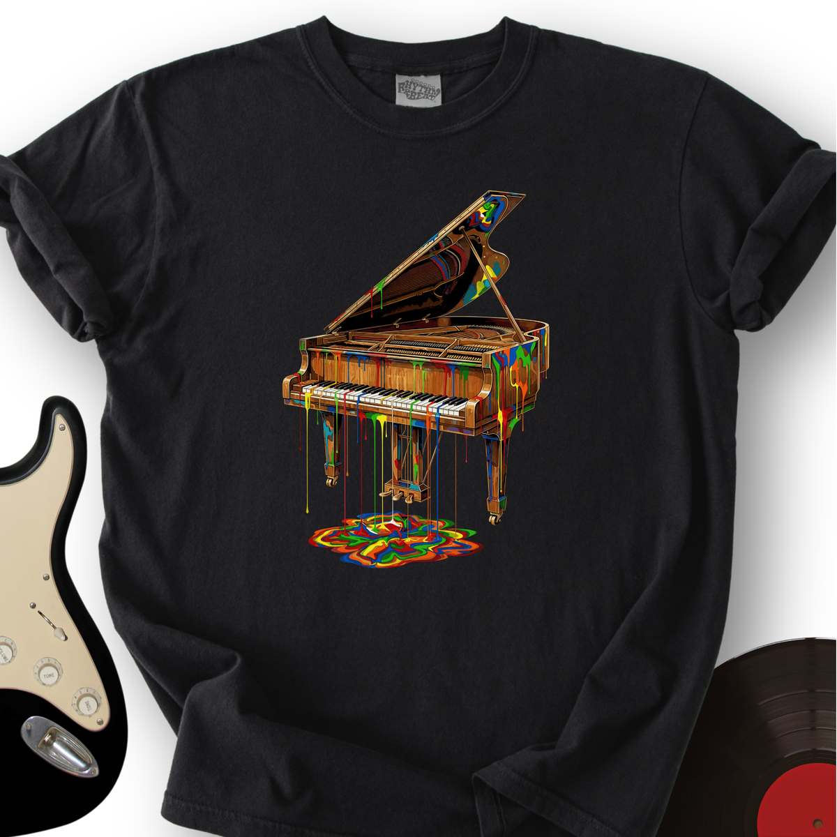 Melting Rainbow Piano T-Shirt product image 1