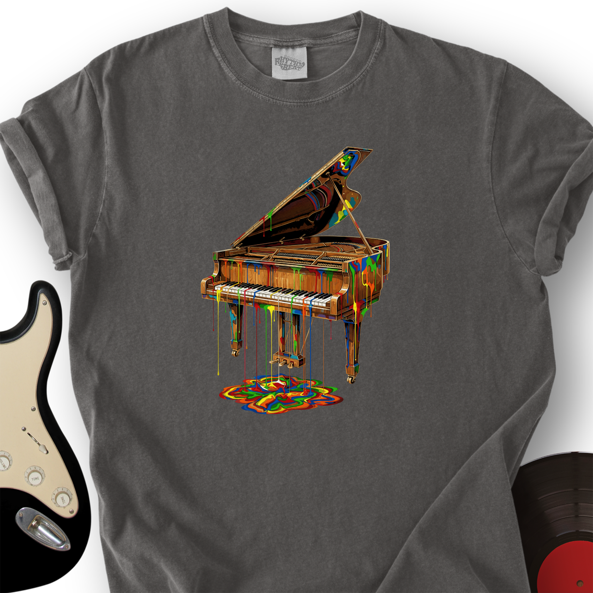 Melting Rainbow Piano T-Shirt product image 2