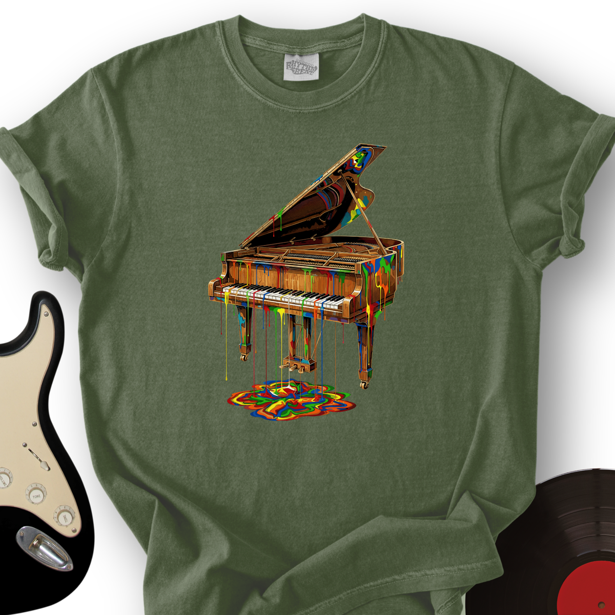 Melting Rainbow Piano T-Shirt product image 7