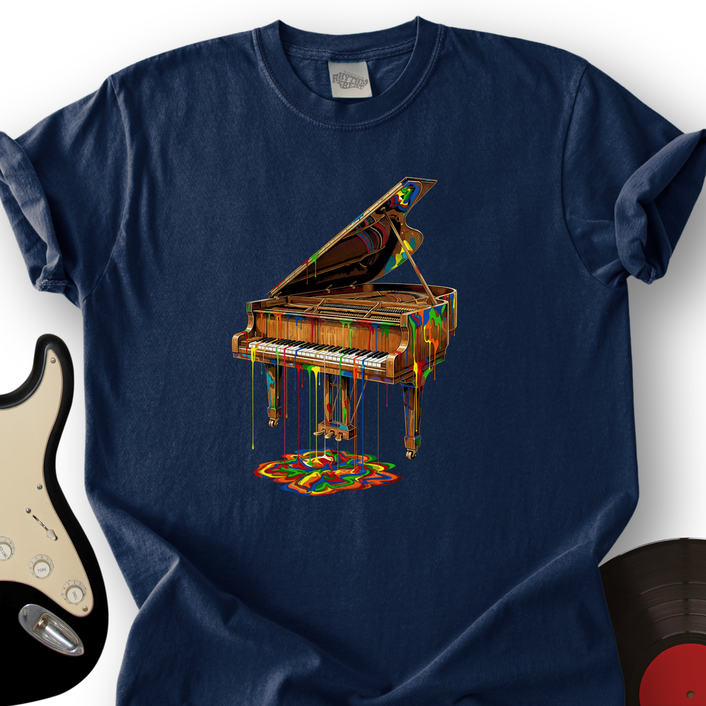 Melting Rainbow Piano T-Shirt product image 3