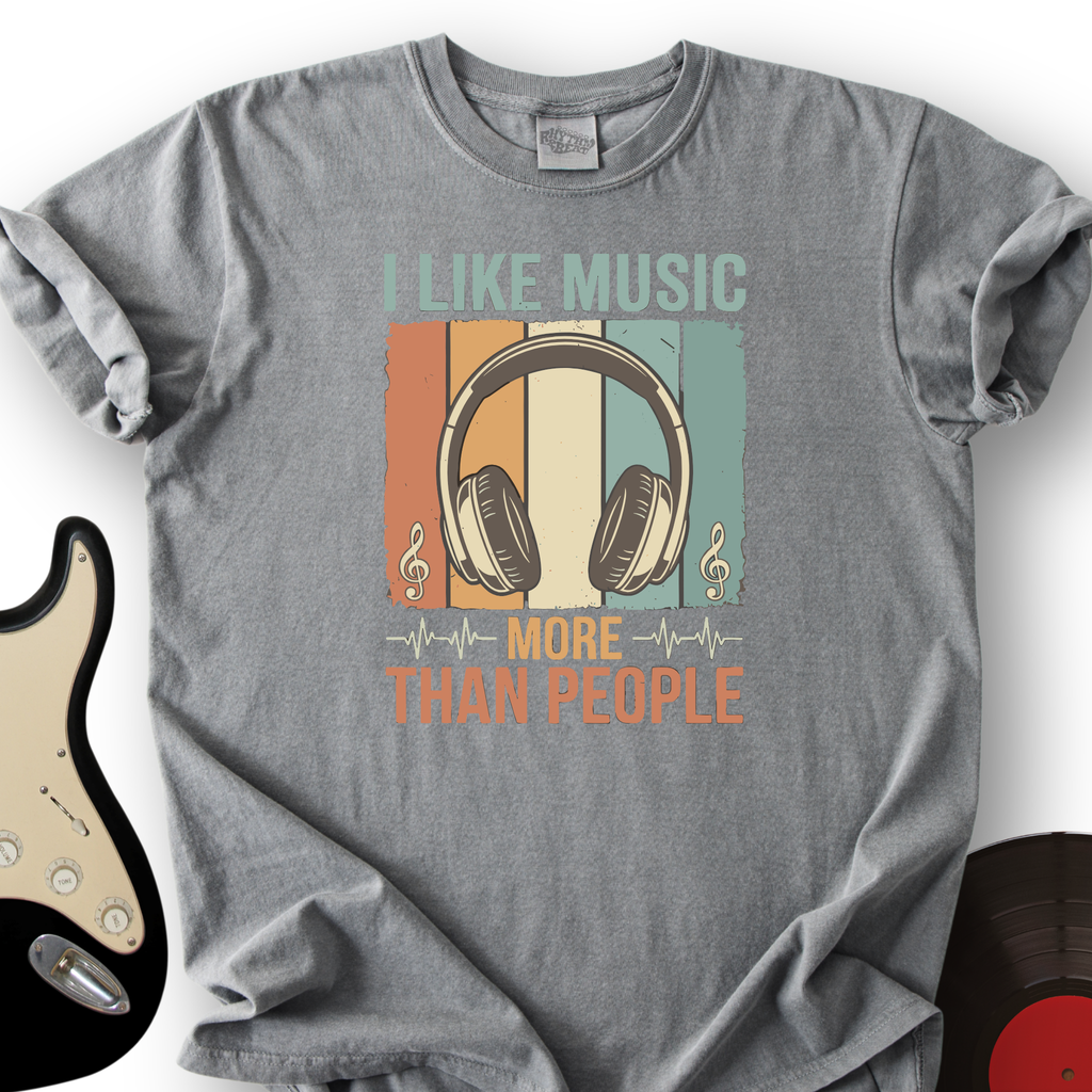I Like Music More Than People T-Shirt product image 4