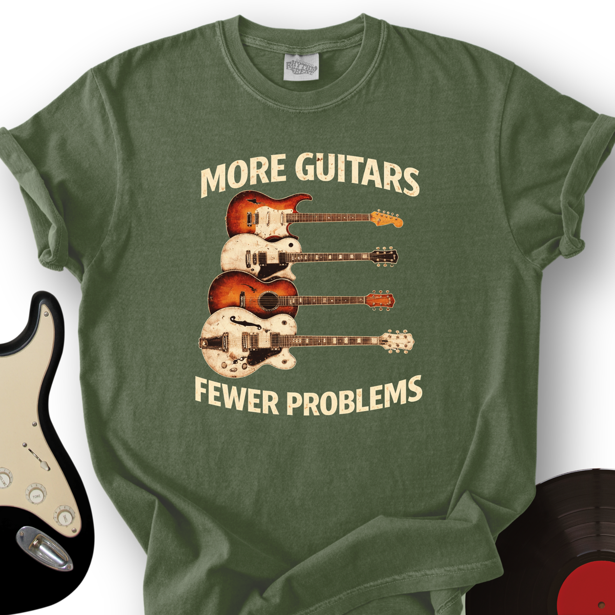 More Guitars Fewer Problems T-Shirt product image 1