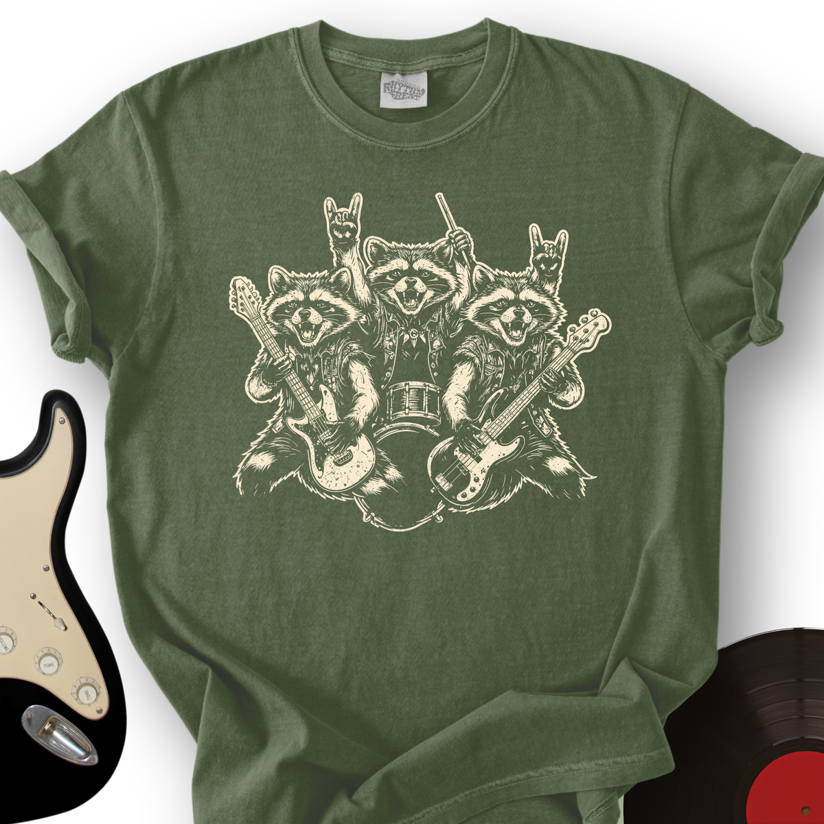 Raccoon Rock Band T-Shirt product image 5