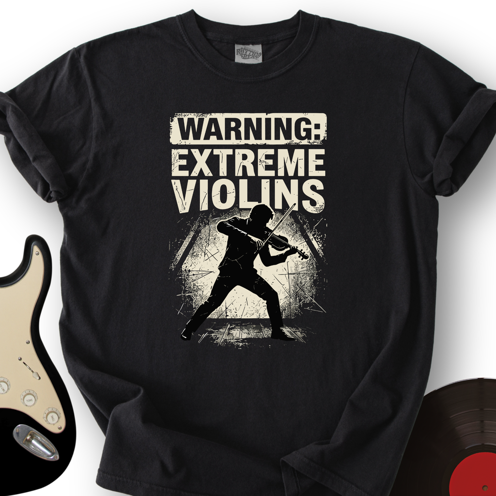 Warning: Extreme Violins T-Shirt product image 4