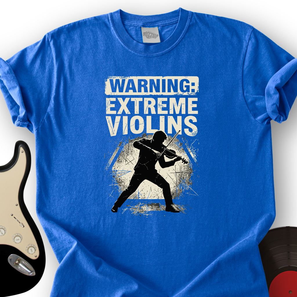Warning: Extreme Violins T-Shirt product image 3