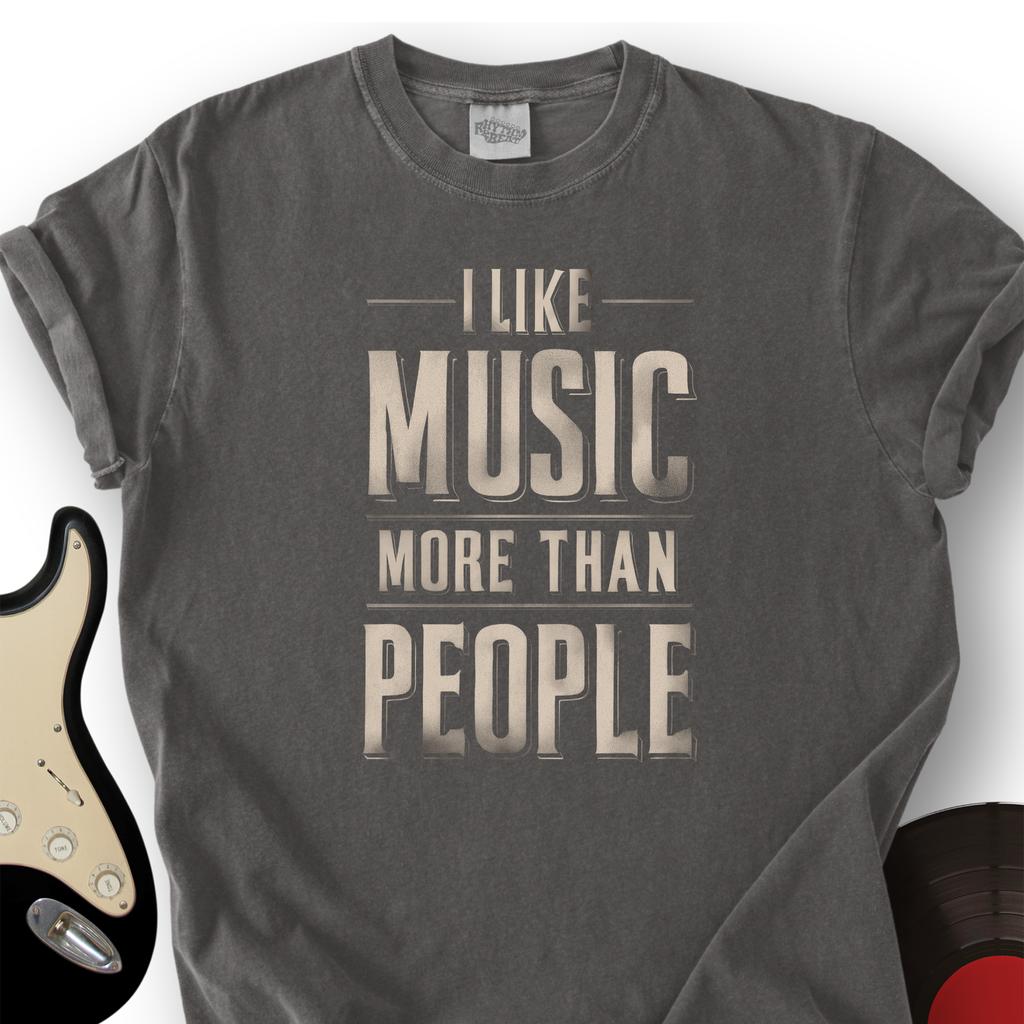 I Like Music More T-Shirt product image 2