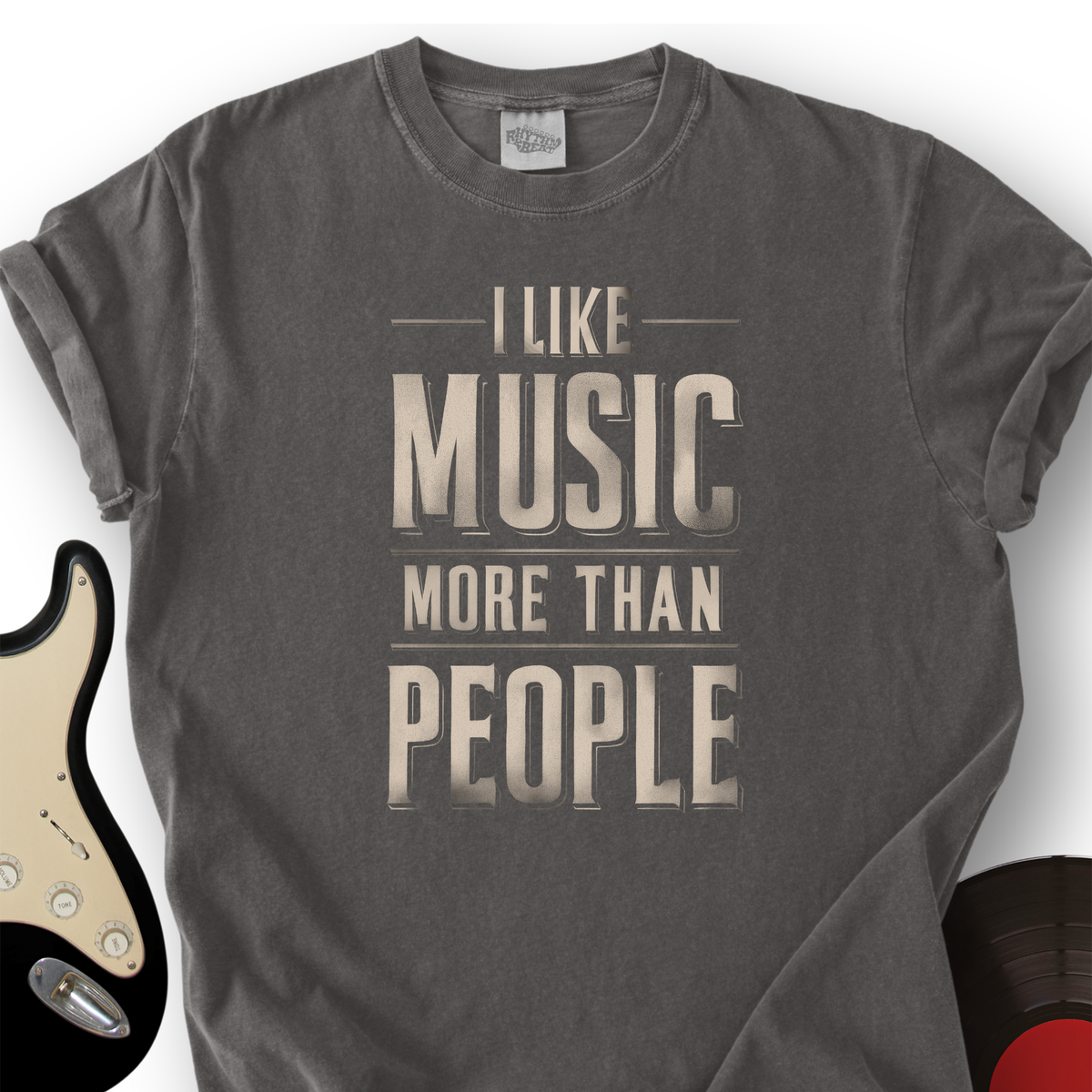 I Like Music More T-Shirt product image 2