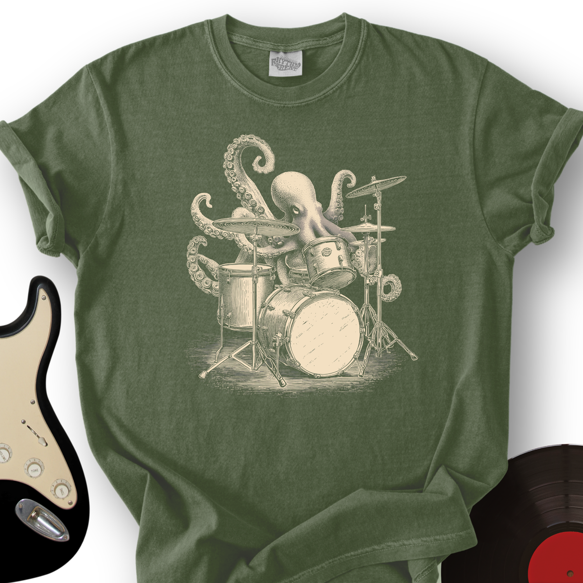 Octopus Drummer T-Shirt product image 5