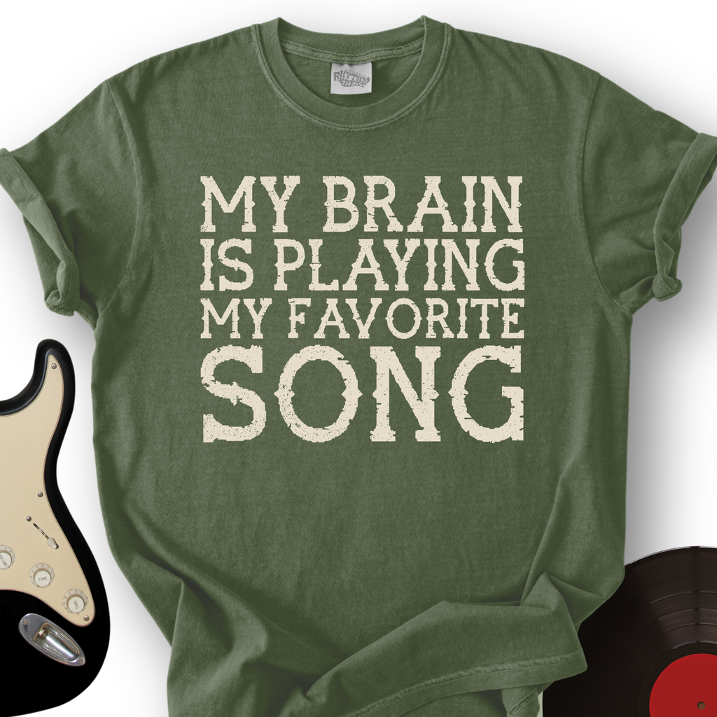 My Brain Is Playing My Favorite Song T-Shirt product image 5